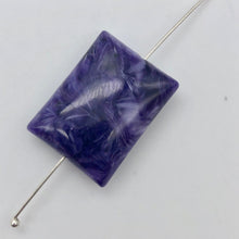 Load image into Gallery viewer, 70cts of Rare Rectangular Pillow Charoite Beads | 2 Beads | 25x20x8mm | - PremiumBead Alternate Image 2