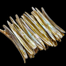 Load image into Gallery viewer, Bronze Mussel Shell Double Drill Plank Bracelet | 7 to 8 Inch" long | 30 Beads|