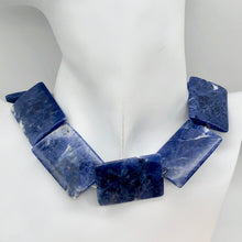 Load image into Gallery viewer, Natural Sodalite Pendant Beads | 38x25mm | Blue | Rectangle | 2 beads | - PremiumBead Alternate Image 7