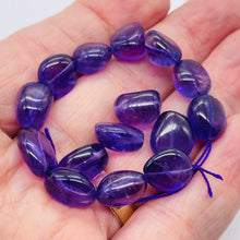 Load image into Gallery viewer, Grape Candy Amethyst Nugget Focal Bead Strand 109383