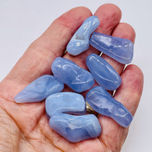 Load image into Gallery viewer, Chalcedony 55g Nugget Beads | 32x15x9 to 26x16x9mm | Blue | 8 Pendant Beads |