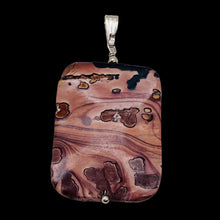Load image into Gallery viewer, Apache Jasper Sterling Silver Rectangle Pendant | 2" Long | Red Pink | 1 Pendant