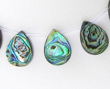 Load image into Gallery viewer, Three (3) Beads of Scenic Abalone 20x15mm Pear Pendants 4620 - PremiumBead Primary Image 1