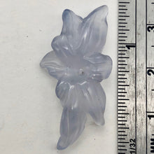 Load image into Gallery viewer, 13.7cts Exquisitely Hand Carved Blue Chalcedony Flower Pendant Bead - PremiumBead Primary Image 1
