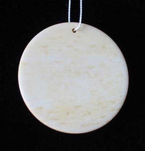 Load image into Gallery viewer, Sand Dollar Hand Carved Waterbuffalo Bone Bead 10405A | 34.5x5mm | Cream - PremiumBead Alternate Image 2