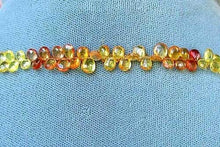 Load image into Gallery viewer, Flaming Multi-Hue Sapphire Briolette Strand 77cts 6085 - PremiumBead Alternate Image 3