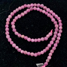 Load image into Gallery viewer, Ruby Faceted Round Bead Half Strand | 3 mm | Pink | 95 Beads |