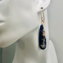 Load image into Gallery viewer, Sodalite 14K Gold Filled Teardrop Earrings | 3" Long | Blue/Pink | 1 Pair |