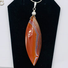 Load image into Gallery viewer, Sardonyx Sterling Silver Marquis Briolette Pendant | 2 3/4" Long | Red | 1 each|
