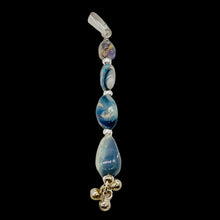 Load image into Gallery viewer, Opal Sterling Silver Drop | 2 1/4" Long | Blue Green Fire | 1 Pendant