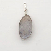 Load image into Gallery viewer, Moonstone Chatoyant Sterling Silver Drop Pendant | 1 1/2" Long | Silver Gray |