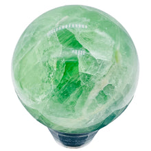 Load image into Gallery viewer, Fluorite Scry Sphere Round | 2 1/4" | Green/Clear | 1 Crystal Sphere |