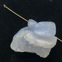 Load image into Gallery viewer, Designer's Dream! Chalcedony Druzy Crystal Flower Pendant Bead| 1 1/4"| Blue|1 |
