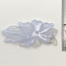 Load image into Gallery viewer, 33.2cts Hand Carved Blue Chalcedony Flower Bead | 51x26x4mm | - PremiumBead Alternate Image 5