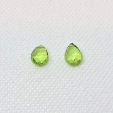 Load image into Gallery viewer, Peridot Faceted Briolette Beads Matched Pair - PremiumBead Alternate Image 3