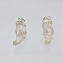 Load image into Gallery viewer, Dinosaur 2 Carved Quartz Triceratops Beads | 21.5x12x7.5mm | Clear - PremiumBead Alternate Image 9