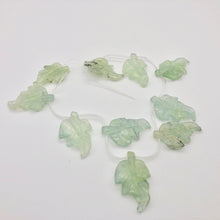 Load image into Gallery viewer, Carved Green Prehnite Leaf Briolette Bead Strand 109886A - PremiumBead Alternate Image 2