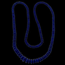 Load image into Gallery viewer, Lapis Lazuli Rondelle Graduated Necklace | 32" Long | Blue Silver | 16-12mm |