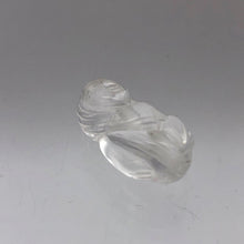 Load image into Gallery viewer, Intricately Carved Quartz Female Laughing Buddha Beads | 25x14x11.5mm | Clear - PremiumBead Alternate Image 9