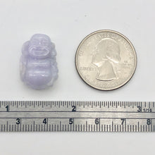 Load image into Gallery viewer, 24.7cts Hand Carved Buddha Lavender Jade Pendant Bead | 21x14.5x9mm | Lavender - PremiumBead Alternate Image 2

