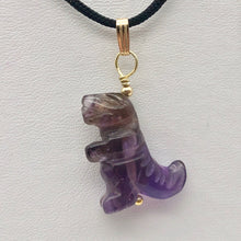 Load image into Gallery viewer, Purple Dinosaur Amethyst Tyrannosaurus Rex 14K Gold-Filled Pendant - PremiumBead Alternate Image 8