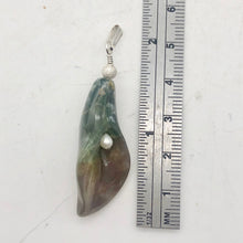 Load image into Gallery viewer, Lily! Fancy Jasper Carved Flower Sterling Silver Pendant | 2" Long | Purple | - PremiumBead Alternate Image 3