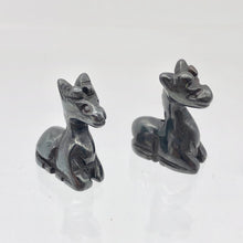 Load image into Gallery viewer, Graceful 2 Carved Hematite Giraffe Beads | 21.5x17x9.5mm | Silver Grey - PremiumBead Alternate Image 6