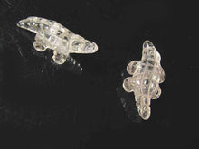 Load image into Gallery viewer, Icy Gators 2 Carved Quartz Alligators Beads | 28x14x7mm | Quartz - PremiumBead Primary Image 1