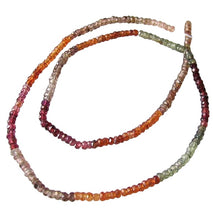 Load image into Gallery viewer, Fancy Natural Autumn Sapphire Faceted Bead Strand109922