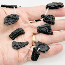 Load image into Gallery viewer, Tektite Natural Pendant Bead Strand | 39x19x9 to 22x12x7mm | 16 Beads |