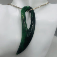 Load image into Gallery viewer, Ruby Zoisite Gemstone Comma Pendant | 94x28x6mm | Green/Red | 1 Pendant |