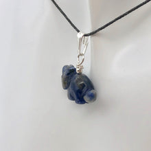 Load image into Gallery viewer, Sodalite Triceratops Dinosaur with Sterling Silver Pendant 509303SDS | 22x12x7.5mm (Triceratops), 5.5mm (Bail Opening), 7/8" (Long) | Blue - PremiumBead Alternate Image 8