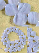 Load image into Gallery viewer, 5 Passion Blue Lace Agate 10x10x4mm Diamond Beads 009374 - PremiumBead Primary Image 1
