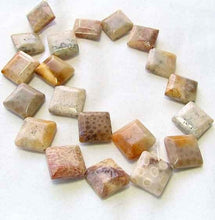Load image into Gallery viewer, Premium 2 Fossilized Coral 15x15x6mm Diamond Beads 9007 - PremiumBead Alternate Image 2