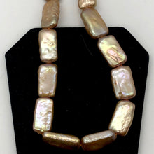 Load image into Gallery viewer, 2 Champagne Rectangle Coin FW Pearls 4459