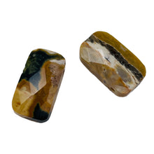 Load image into Gallery viewer, 2 Ocean Jasper 18x10x5mm Faceted Pendant Beads 4592