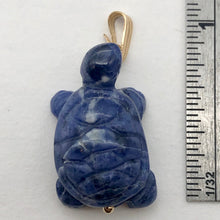Load image into Gallery viewer, Semi Precious Stone Jewelry Charming Turtle Pendant Necklace of Sodalite/14kgf - PremiumBead Alternate Image 3