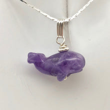 Load image into Gallery viewer, Purple Amethyst Whale and Sterling Silver Pendant | 7/8" Long | 509281AMS - PremiumBead Primary Image 1
