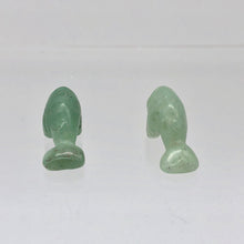 Load image into Gallery viewer, Grace 2 Carved Green Aventurine Manatee Beads | 21x11x9mm | Green - PremiumBead Alternate Image 10