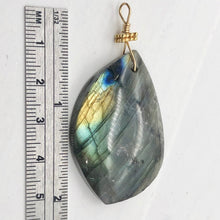 Load image into Gallery viewer, Labradorite 14k Gold Filled Drop Pendant | 2 1/4" Long | Blue Gray |