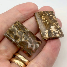 Load image into Gallery viewer, Exotic Tiger Jasper 35x25x5mm Rectangular Pendant Bead 8" Strand | 6 Beads |
