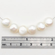 Load image into Gallery viewer, Creamy White 9mm to 10mm Button FW Pearl Strand 104500