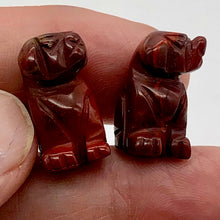 Load image into Gallery viewer, Brecciated Jasper Puppy Dog Figurine Worry Stone | 20x12x10mm | Red brown