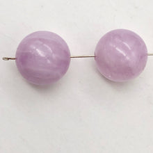 Load image into Gallery viewer, Natural Untreated Deep Pink Lavender Kunzite 13mm Round Beads | 2 Bead(s)