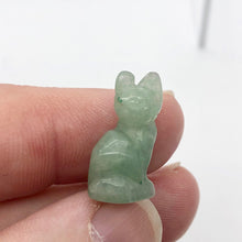 Load image into Gallery viewer, Adorable! 2 Aventurine Sitting Carved Cat Beads | 21x12x8mm | Green - PremiumBead Alternate Image 7