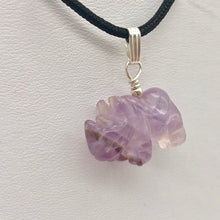 Load image into Gallery viewer, Hand Carved Rhino Amethyst Rhinoceros and Sterling Silver Pendant 509275AMLS - PremiumBead Alternate Image 3
