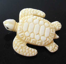 Load image into Gallery viewer, Sea Turtle Amazing Hand Carved Waterbuffalo Bone Button 009700I | 20x17x8mm | Bone - PremiumBead Primary Image 1