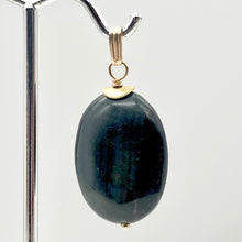 Load image into Gallery viewer, Hypersthene 14K Gold Filled Oval | 1.5" | Mirrored Black/Gold | 1 Pendant |