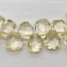 Load image into Gallery viewer, Citrine Faceted Briolette Bead Strand | 12x11 to 15x12x7mm | Golden | 85g |