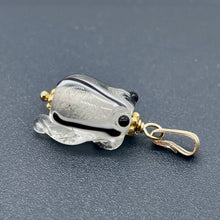 Load image into Gallery viewer, Lampwork Glass 14K Gold Filled Frog | 1" Long | Clear | 1 Pendant |